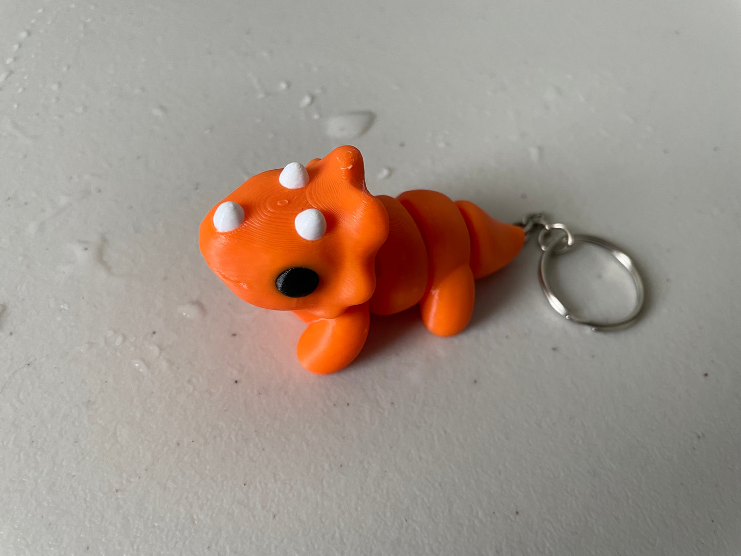 Mini Triceratops & Keychain