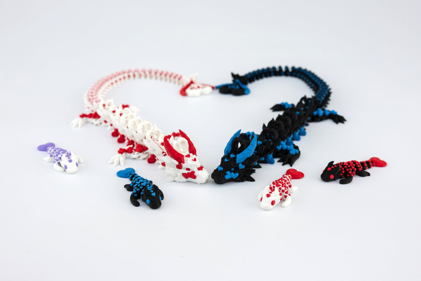 Dragon with Hearts - 3D Printed