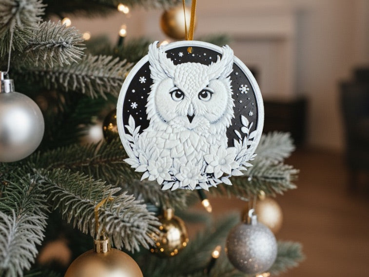 Christmas Ornaments – 3D Printed Black & White Holiday Collection