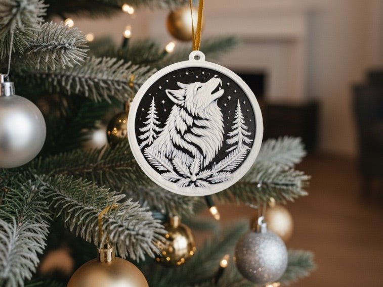 Christmas Ornaments – 3D Printed Black & White Holiday Collection